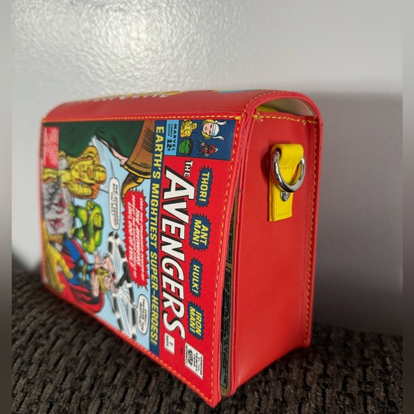 Disney Parks Avengers Marvel Comic Book Loungefly Crossbody! - Picture 2 of 7